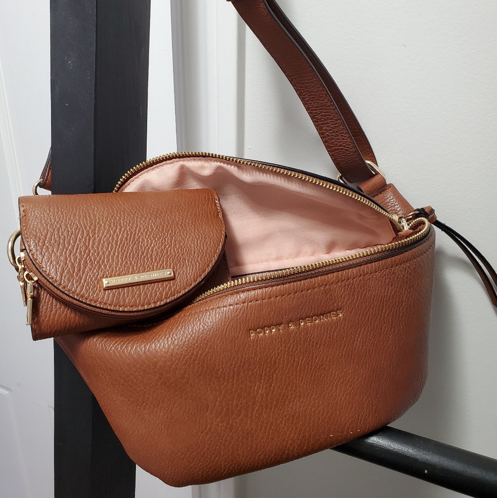 Poppy & Peonies Sidekick Bag & Margaux Wallet Set (Chestnut)